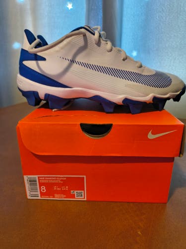 Blue Size M 8.0 (W 9.0) Adult Nike Low Top Molded Cleats (New)