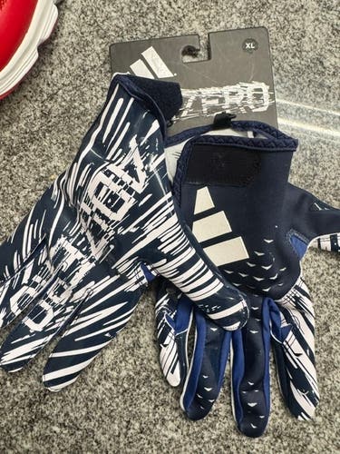 Blue XL Adult Adidas Adizero Gloves (New)