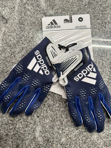 Navy XL Adult Adidas Adizero Gloves (New)