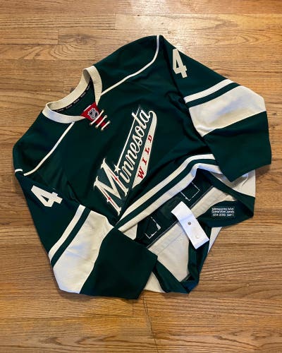 Game Worn Justin Falk Minnesota Wild 2014-15 Set 1 Hockey Jersey