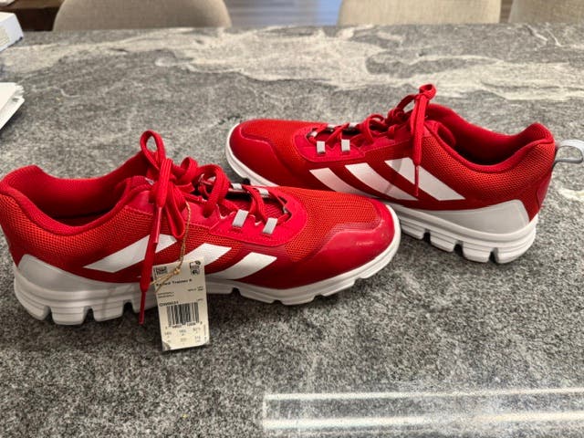 Red Men's Size M 14.5 (W 15.5) Adult Adidas Trainers (New)