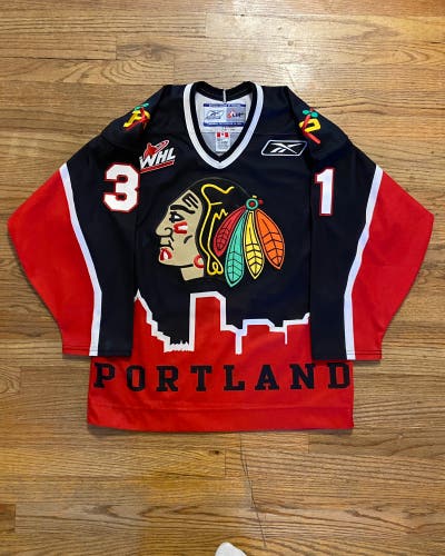 Portland Winterhawks Alternate Mac Carruth Signed WHL Hockey Jersey