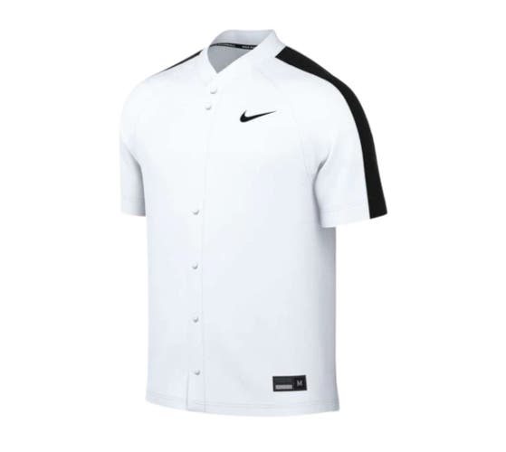 White Black L Large Men's Nike Jersey (New) Nike Vapor Select Full Button Baseball Jersey DX9147-106