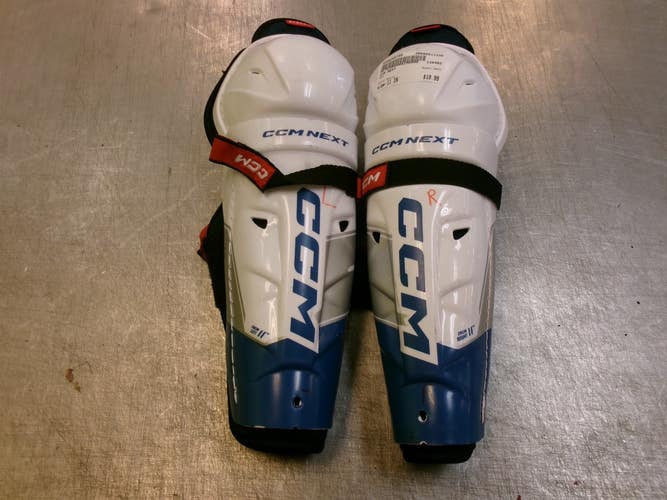 Used CCM NEXT Junior Shin Guards White 11" 11339-S000205795