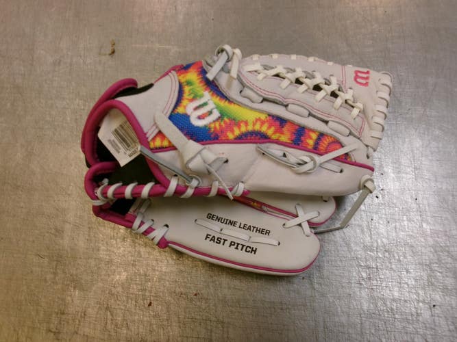Used Wilson FLASH BB/SB Glove RH Throw White 12" 11339-S000205770