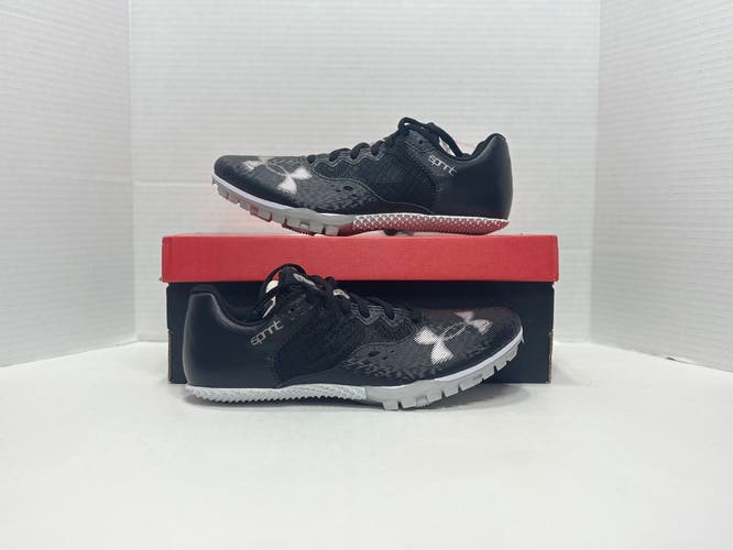 Black Unisex size M 6.5 (W 8.0) Under Armour Kick Sprint 4 Spikes Track & Field Shoes 3025461-002