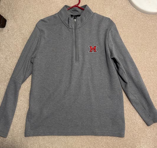 Gray ADIDAS Miami University Medium Quarter Zip(Used)