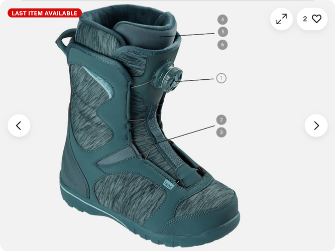 NEW Head GALORE LYT BOA COILER laguna women's snowboard boots US 7.5 /Mondo 24.5