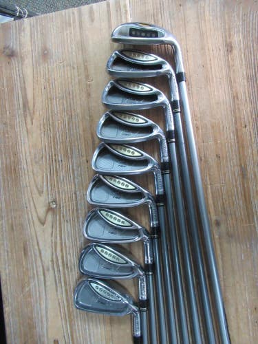 TAYLORMADE RAC CGB IRON SET 3-W, AW, W/TAYLORMADE REG FLEX GRAPHITE - RH