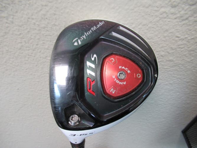 TAYLORMADE R11s #3 FAIRWAY WOOD 15.5* W/ RIP PHENOM 70g STIFF GRAPHITE - LH W/HC