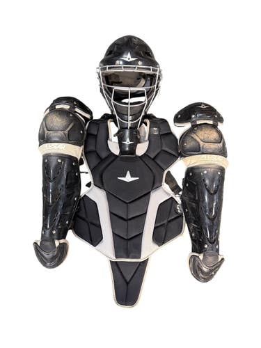 Used All Star TOP STAR 12-16 Catchers Chest Protector Black And Grey Intermed 11835-S000211464