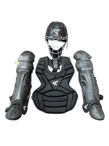 Used Easton INTERMEDIATE BLACK SET Catchers Chest Protector Black Intermed 11835-S000211463