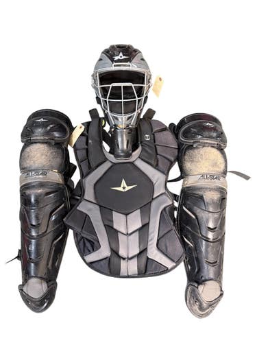 Used All Star SYSTEM 7 Catchers Chest Protector Black Adult 11835-S000211471