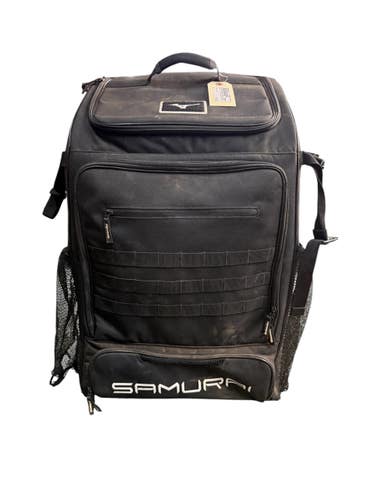 Used Mizuno SAMURAI WHEEL BAG BB/SB Player Wheeled Bag Black 11835-S000211472
