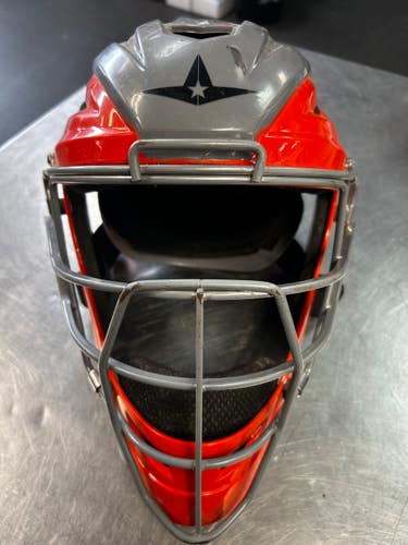 Used All Star RAC010 Catchers Helmet w/Mask Orange MD 11868-S000070994