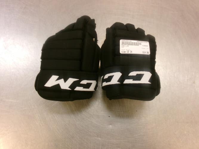 Used CCM LTP Junior Gloves Black 10" 11339-S000204132