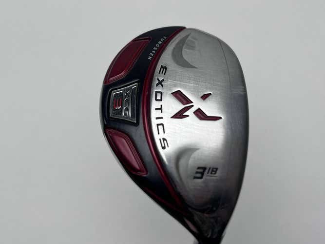 Tour Edge Exotics XCG 3 Hybrid 18* Fujikura Exotics 80g Regular Graphite Mens RH