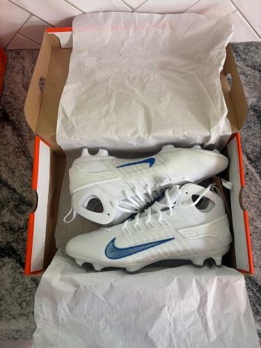 White Men's Size M 11.5 (W 12.5) Adult Nike Huarache 9 Elite Mid Mid Top (New)