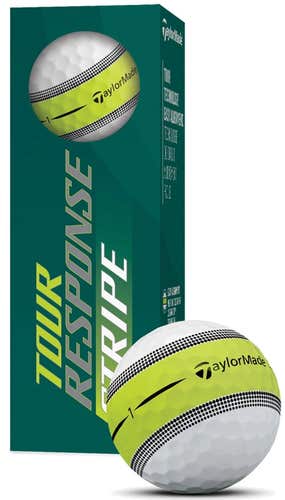 Taylor Made Tour Response Stripe Golf Balls (White, 3pk) 1 Sleeve 2022 NEW