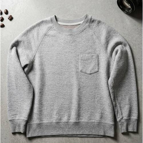 Grayers Athletics Mens Medium Heather Grey Crewneck Pocket Sweatshirt Pullover