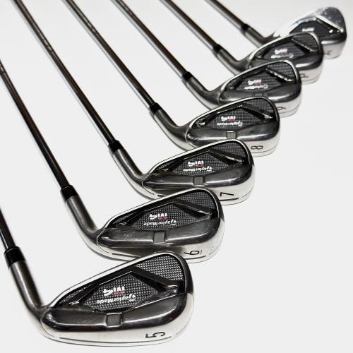 Taylormade M4 Iron Set 5-9, PW, AW Right Handed Stiff Flex Steel Shafts
