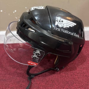 Charlotte Checkers Small CCM Vector V08 Helmet Pro Stock Item#CH22B