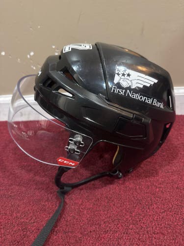Charlotte Checkers Small CCM Vector V08 Helmet Pro Stock Item#CH22B
