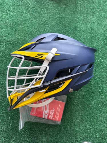 Matte Blue & Yellow Adult Cascade S Helmet (New) | OSFM