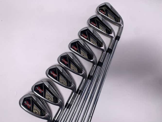 Callaway Razr X Iron Set 4-PW+AW Uniflex Steel Mens RH Oversize Grips RH