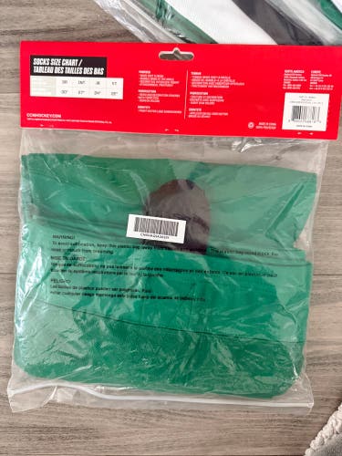 Green Intermediate Medium CCM Edge Socks Pro Stock (New) (Dallas Home)