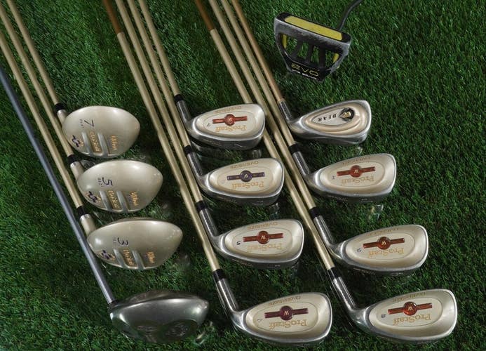 Women's 13Pc. Wilson ProStaff Golf Set Callaway Big Bertha, Golden Bear, EVO RH