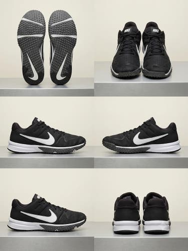 Black Unisex Size M 12.0 (W 13.0) Adult Nike Alpha Huarache Elite Turf Shoes (Used)