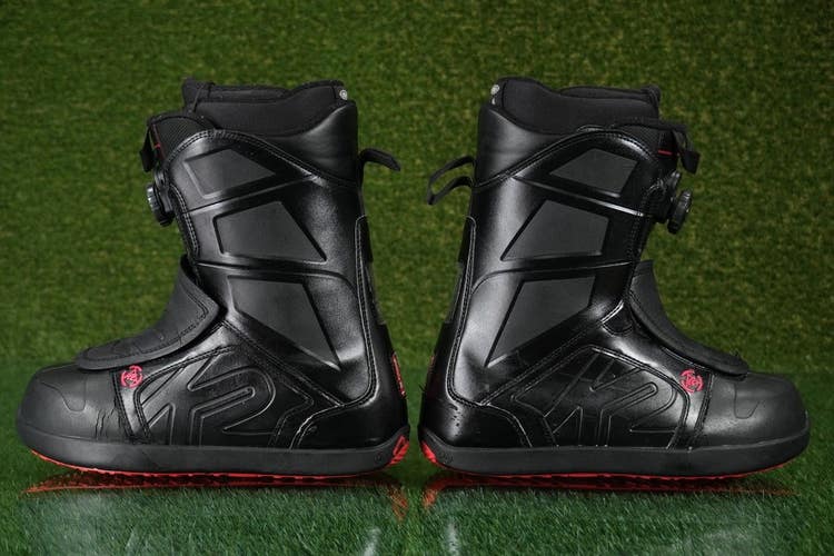 K2 Raider Renter Winter Snowboard Boots BOA Closure, Black / Red, US 11, EU 44.5