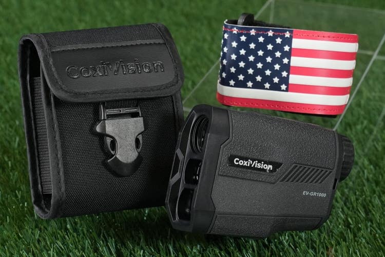 CoxiVision EV-GR1000 Rangefinder Golf W/ Case & USA Stick It Magnetic Strap