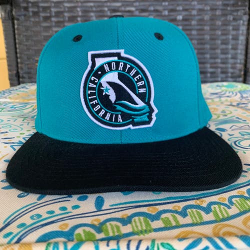 NHL San Jose Sharks Northern California Cali Fin Zephyr Snapback Hat Teal/Black *Read Description*