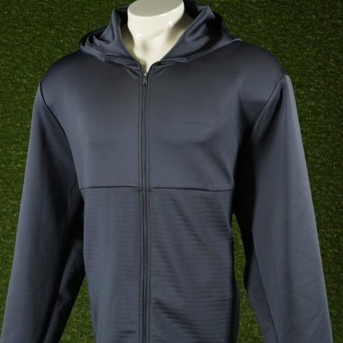 Mens 3XL Spyder Active Full Zip Hooded Jacket Black / Gray VGC ~ SPM8003U