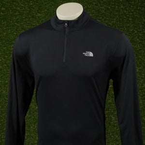 Mens Large The North Face 1/4 Zip Pullover Black VGC