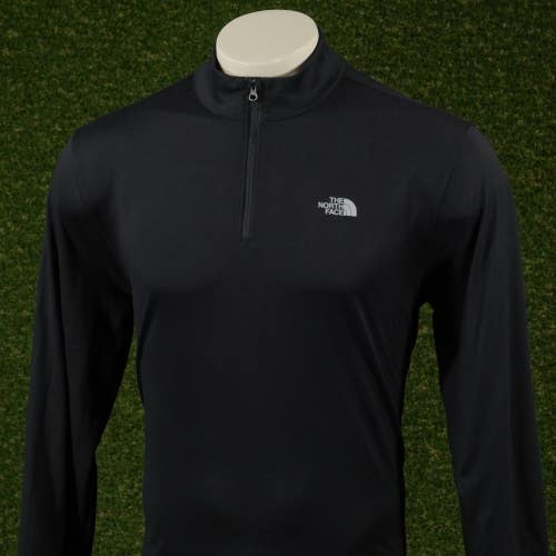 Mens Large The North Face 1/4 Zip Pullover Black VGC