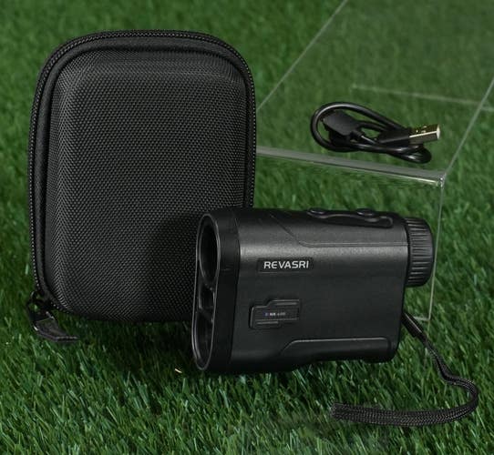 Revasri NK-600 Rechargable Rangefinder Golf Range Finder Black With Case & Cord
