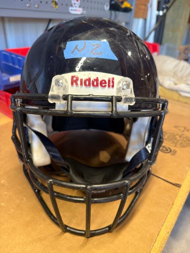 USED RIDDELL SPEED ADULT HELMET - MEDIUM - NAVY BLUE METALLIC - REJECT