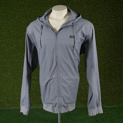 Mens 2XL Travis Mathew Wanderlust Full Zip Hooded Jacket Gray / Quiet Shade
