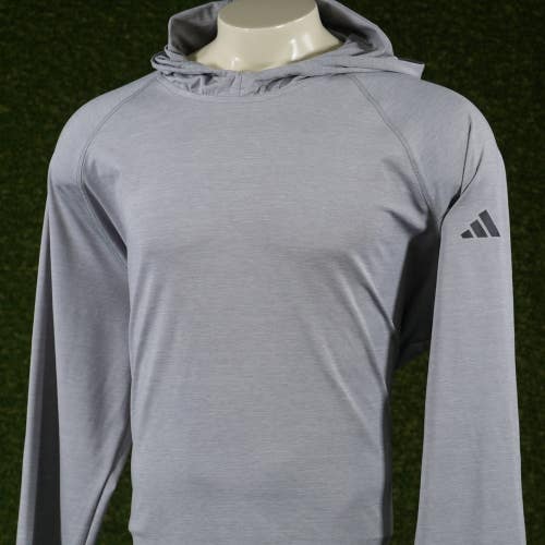 Mens 2XL Adidas Ultimate365 Heather Hooded Jacket Grey Three Mel VGC ~ KF0383