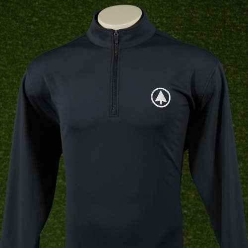 Mens Large Golf Shaughnessy Fenix X Cell 1/4 Zip Pullover Black VGC