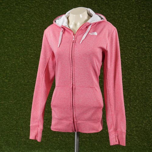 Womens Large The North Face Hooded Sweater Pink VGC