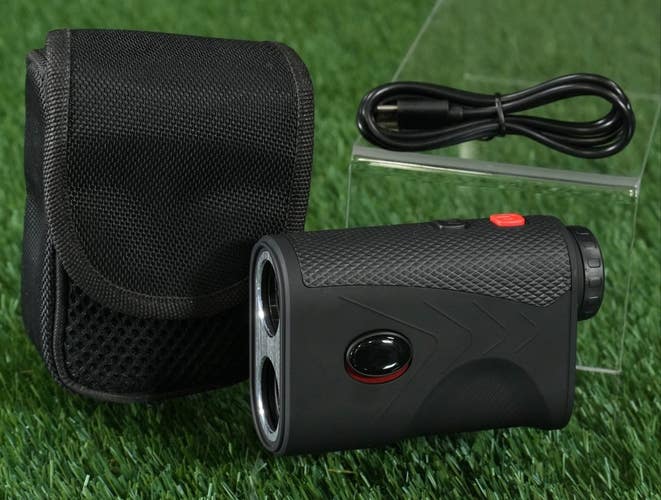 Unbranded Rechargable Rangefinder Golf Range Finder Black W/ Slope, Case & Cord