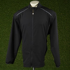 Mens 2XL Ben Hogan Golf Shield Series Full Zip Pullover Black VGC