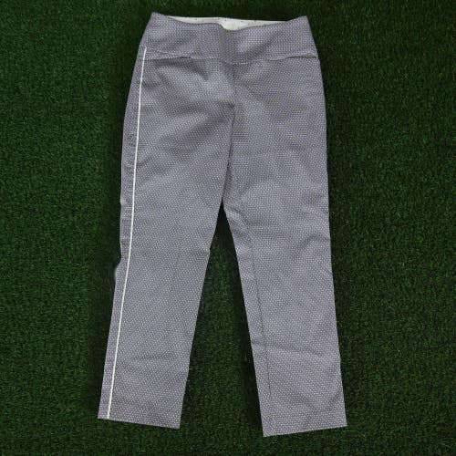 Women's US Size 10 Swing Control Golf Pants Navy Micro Print, VGC ~ M4144SW