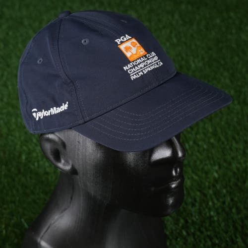 TaylorMade Golf Hat PGA National Club Championship '21 Cap Hook & Loop Blue, VGC