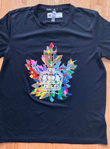 Pro Stock AHL Toronto Marlies Hockey Adidas Pride Workout T-Shirt - Size L (NEW) RARE!!