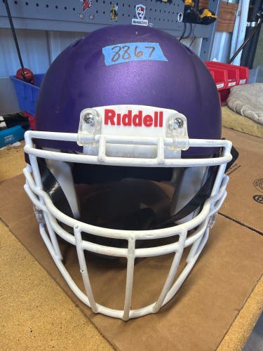 USED RIDDELL SPEED ICON ADULT HELMET - LARGE - FLAT METALLIC PURPLE